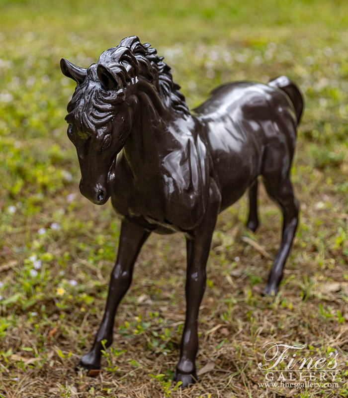 Bronze Statues  - Regal Bronze Horse Statue - BS-1374